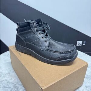 Men's Black Leather Ankle Boots